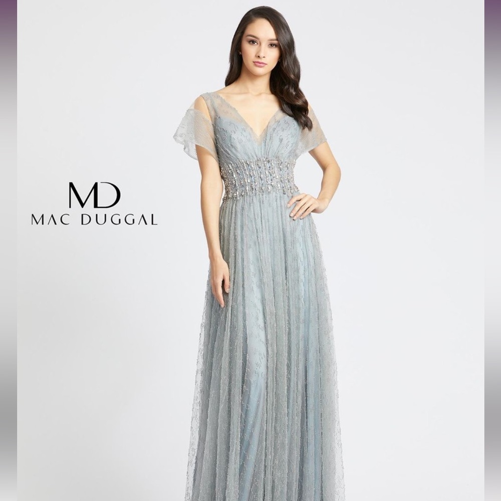 MAC DUGGAL beaded gown 79219 in sterling